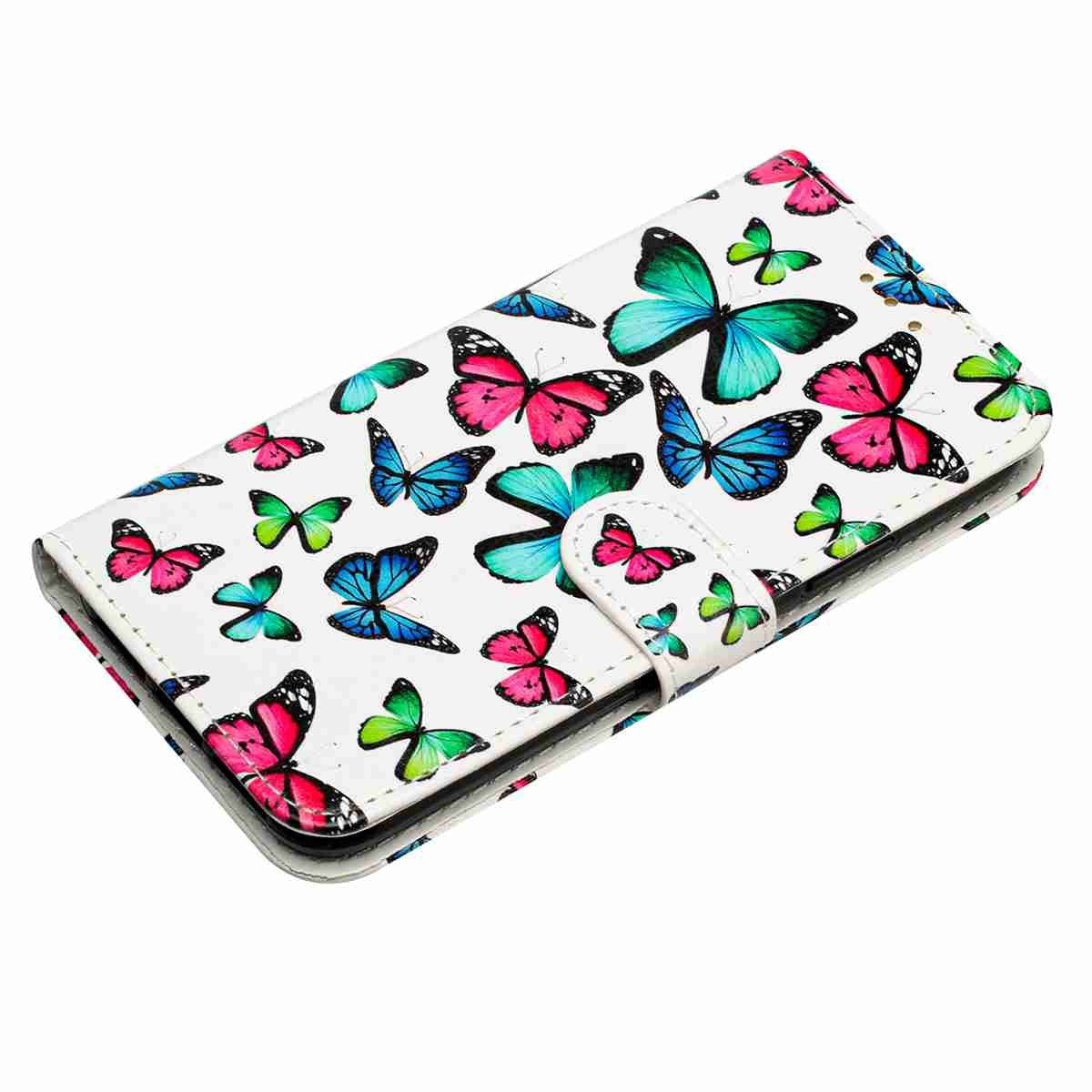 Samsung Galaxy A57 EIDERWOOD Faux Leather Flip Case with Pattern & Strap - Butterflies