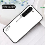 Samsung Galaxy S23+ (Plus) Glass Back Case - Hello - White