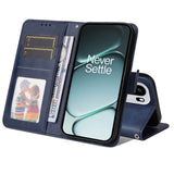 EIDERWOOD OnePlus 15R Faux Leather Flip Case with Strap - Blue