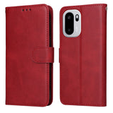 EIDERWOOD OnePlus 15R Faux Leather Flip Case with Strap - Red