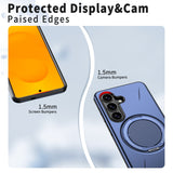Samsung Galaxy S26 EIDERWOOD Hybrid Plastic Case with Rotating Kickstand – Blue
