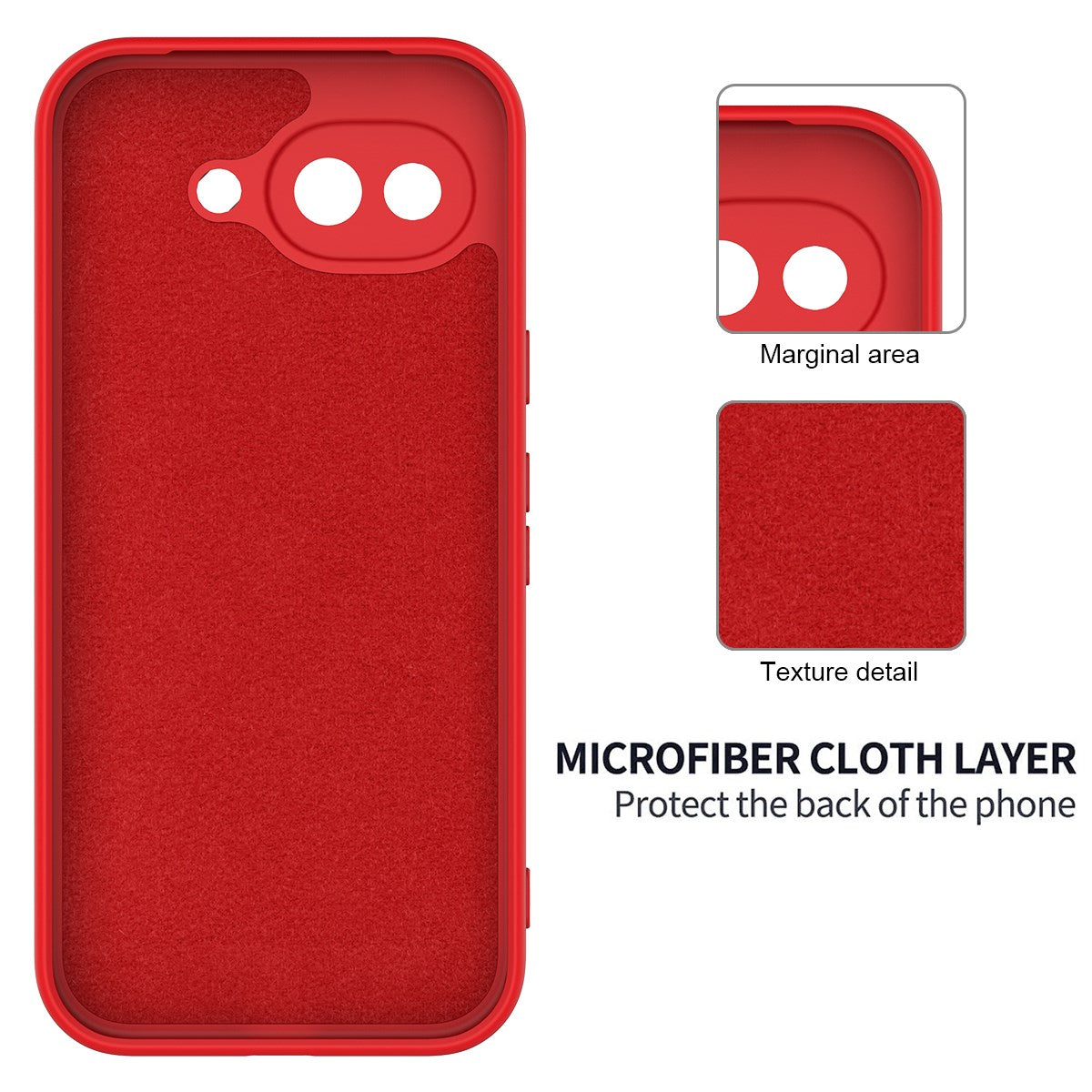 Google Pixel 10a EIDERWOOD Lined Silicone Case with Strap - Red