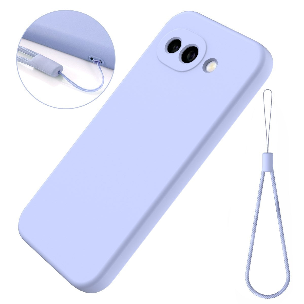 Google Pixel 10a EIDERWOOD Lined Silicone Case with Strap - Purple