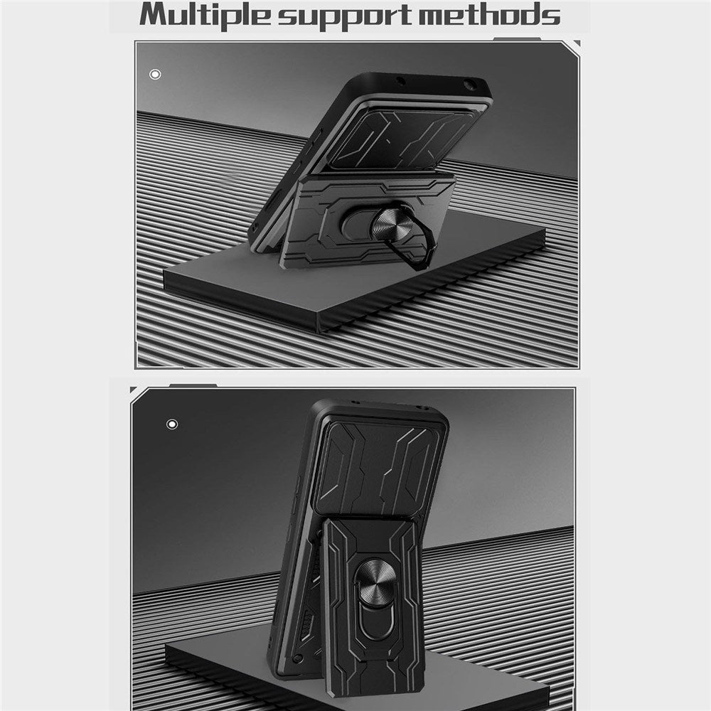 OPPO Find X9 Pro EIDERWOOD Tough Case with 360° Rotatable Camslider / Kickstand / Card Holder - Blue