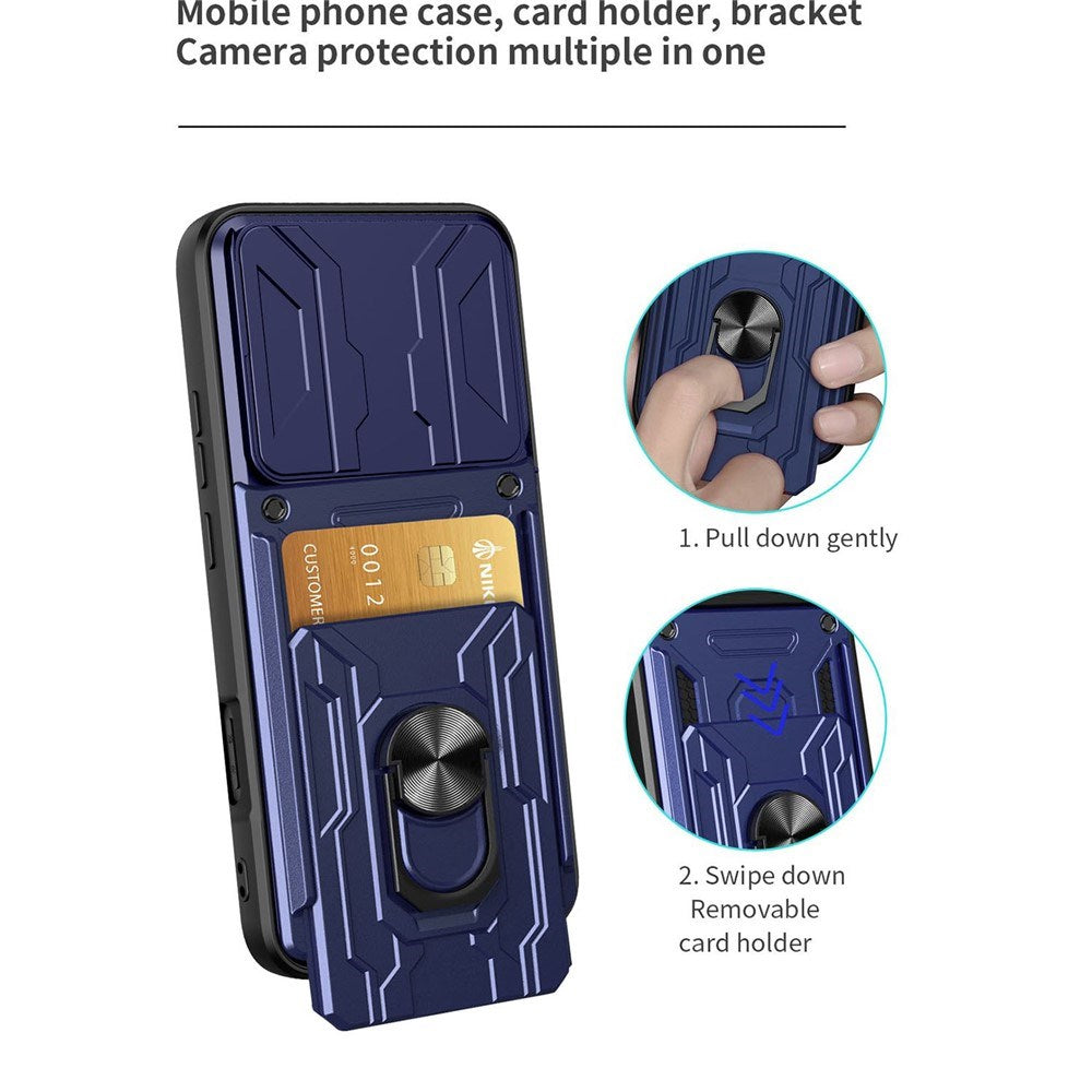 OPPO Find X9 Pro EIDERWOOD Tough Case with 360° Rotatable Camslider / Kickstand / Card Holder - Rose Gold