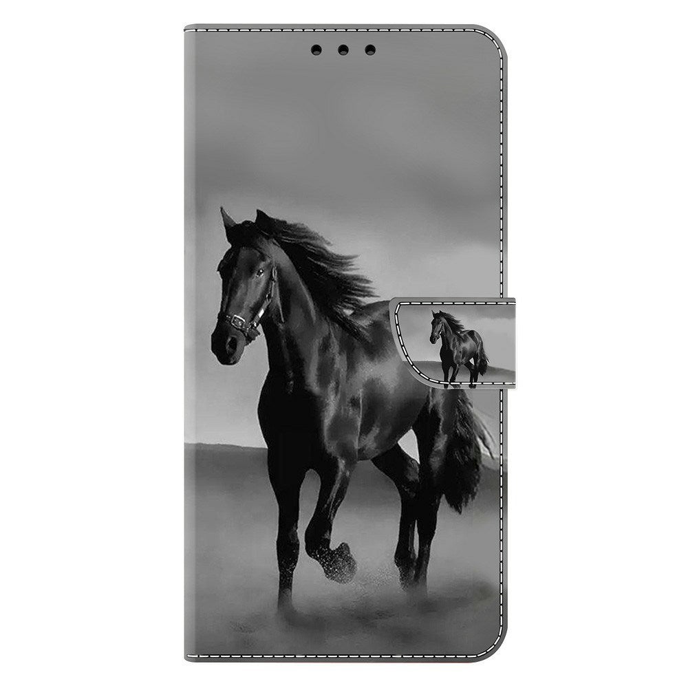 Samsung Galaxy A37 EIDERWOOD Flip Case with Card Holder & Stand Function - Horse