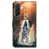Samsung Galaxy A37 EIDERWOOD Flip Case with Card Holder & Stand Function - Cat & Tiger