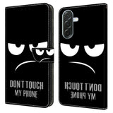 Samsung Galaxy A57 EIDERWOOD Flip Case with Card Holder & Stand Function - "Don't Touch My Phone"