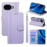 Google Pixel 10a EIDERWOOD Faux Leather Flip Case with Card Holder & Stand Function – Purple