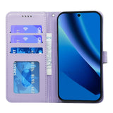 Google Pixel 10a EIDERWOOD Faux Leather Flip Case with Card Holder & Stand Function – Purple