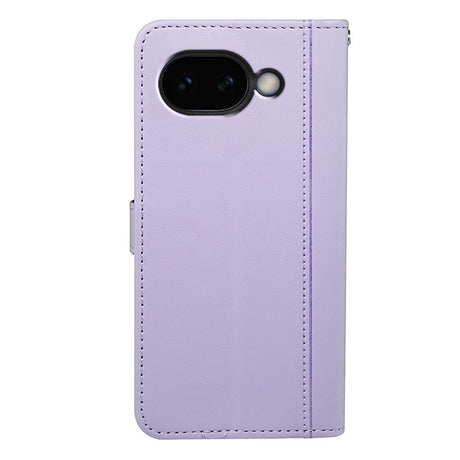 Google Pixel 10a EIDERWOOD Faux Leather Flip Case with Card Holder & Stand Function – Purple