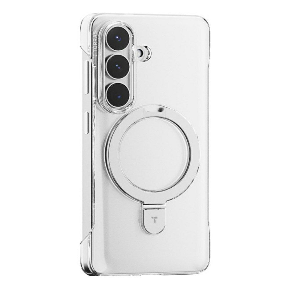 Samsung Galaxy S26 TORRAS Ostand Q1 Slim Hard Plastic Case with Kickstand – MagSafe Compatible – Transparent