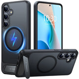 Samsung Galaxy S26+ (Plus) TORRAS Ostand L1 Hybrid Plastic Case with Stand Function - MagSafe Compatible - Black
