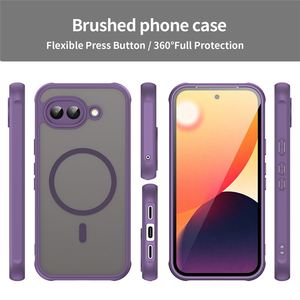 Google Pixel 10a EIDERWOOD Matte Hybrid Plastic Case - MagSafe Compatible - Purple