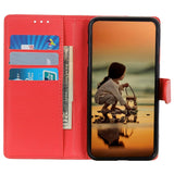 Motorola Moto G72 Litchi Leather Case w. Wallet - Red