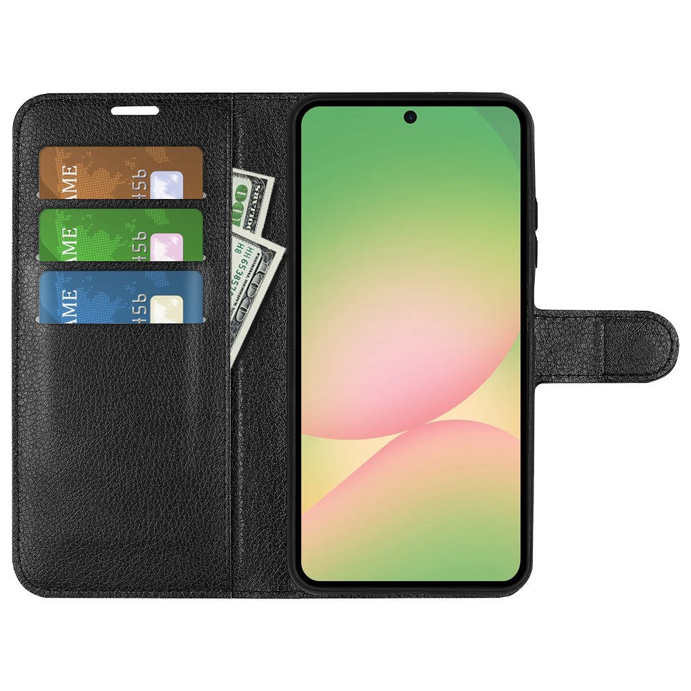 EIDERWOOD Samsung Galaxy A57 Faux Leather Flip Case with Cardholder & Stand Function - Black
