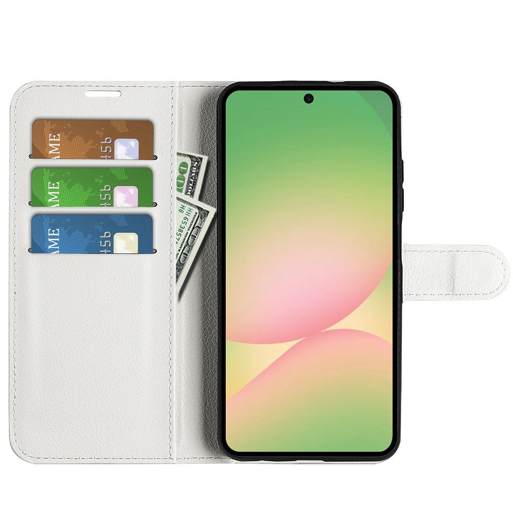 EIDERWOOD Samsung Galaxy A57 Faux Leather Flip Case with Cardholder & Stand Function - White