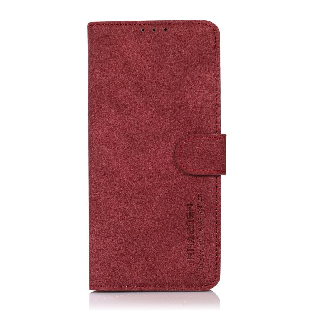 Samsung Galaxy A57 Faux Leather Flip Case with Card Holder - Red