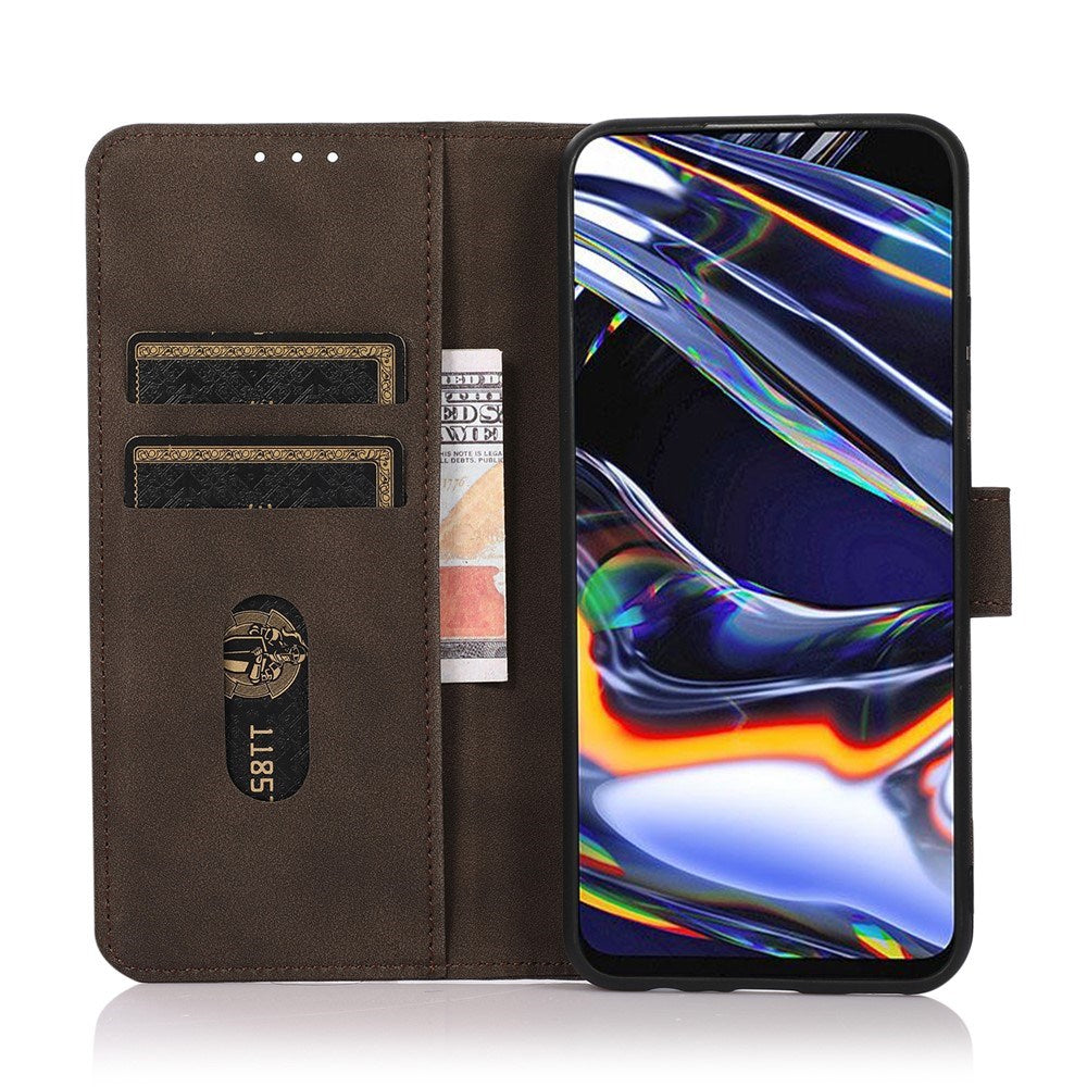 Samsung Galaxy A57 Faux Leather Flip Case with Card Holder - Brown