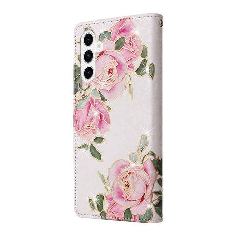 Samsung Galaxy S26 / S26 Pro EIDERWOOD Faux Leather Flip Case with Flowers - Pink Rose