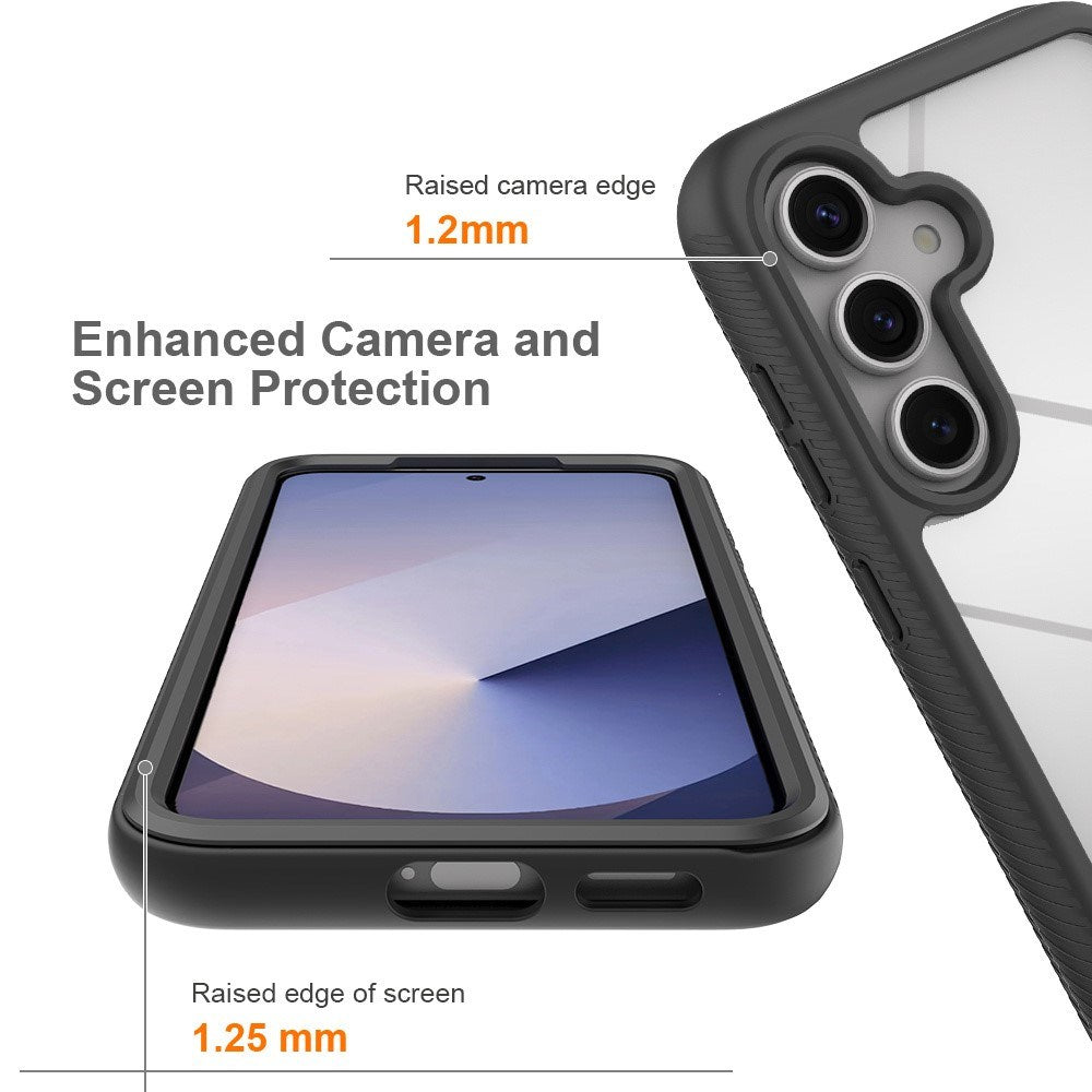 Samsung Galaxy A37 EIDERWOOD 360° Protective Case with Screen Protector - Transparent / Black