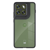 Motorola Edge 70 Max EIDERWOOD Shock Absorbing Hybrid Case - MagSafe Compatible - Transparent / Black