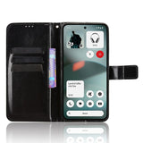 EIDERWOOD Nothing Phone (3a) Lite Faux Leather Flip Case with Strap - Black