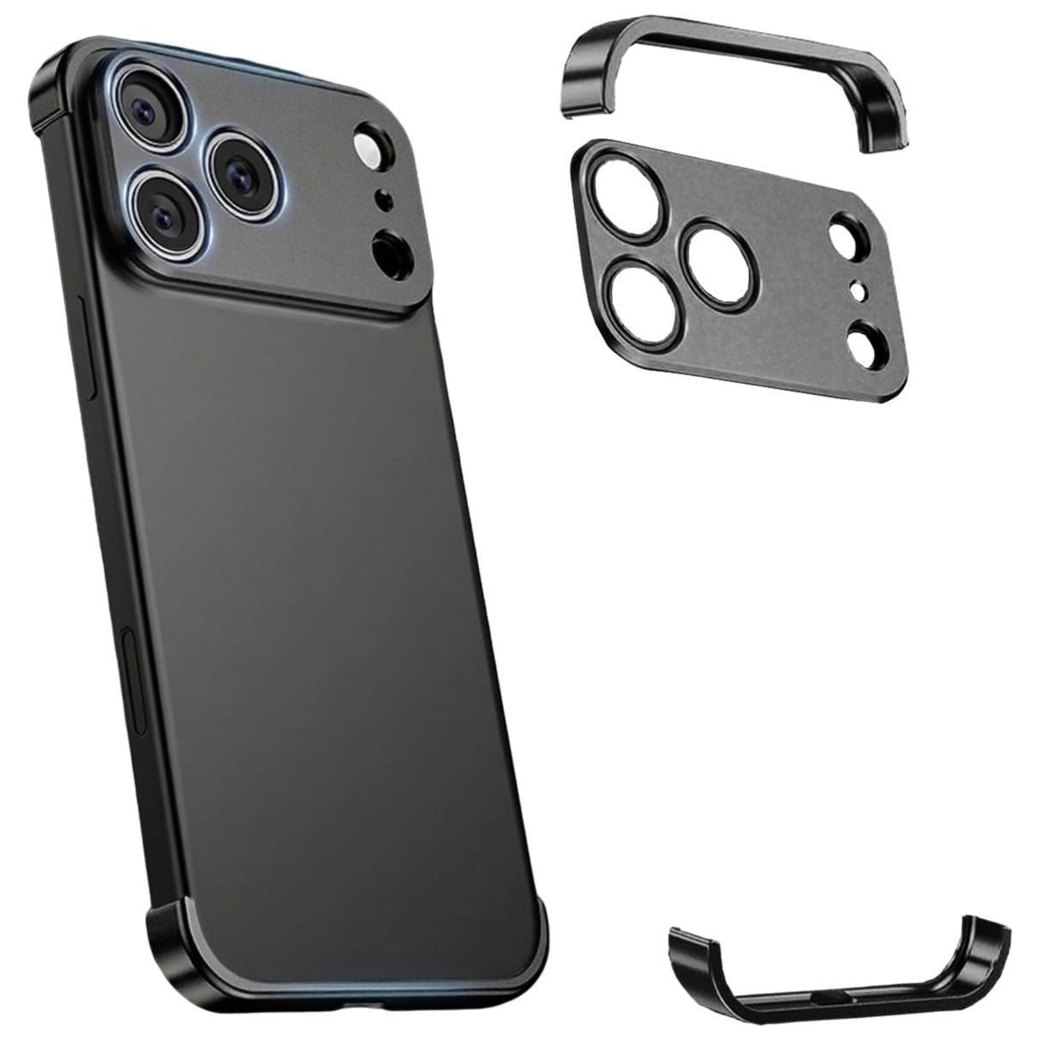 iPhone 17 Pro Two-Piece Bumper Case with Camera Protector - Black