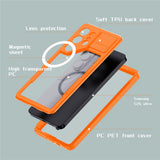 Samsung Galaxy S26 Ultra Redpebber Waterproof Hybrid Plastic Case – MagSafe Compatible – Orange