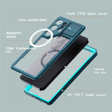 Samsung Galaxy S26 Ultra Redpebber Waterproof Hybrid Plastic Case – MagSafe Compatible – Blue