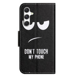 Samsung Galaxy S26 EIDERWOOD Faux Leather Flip Case with Pattern - Don't Touch My Phone