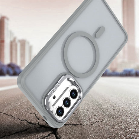 Samsung Galaxy A37 EIDERWOOD Hybrid Case with Kickstand - MagSafe Compatible - Grey