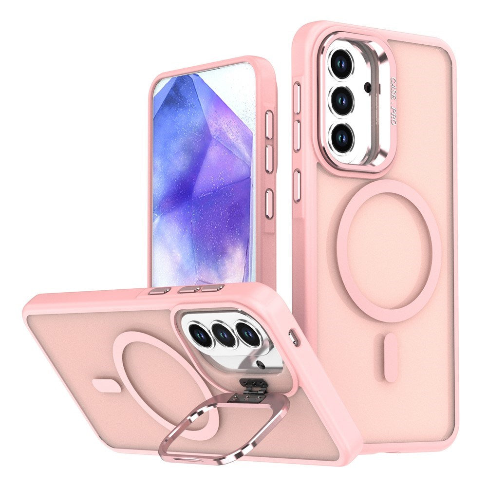 Samsung Galaxy A57 EIDERWOOD Hybrid Case with Kickstand - MagSafe Compatible - Pink