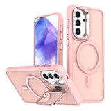 Samsung Galaxy A57 EIDERWOOD Hybrid Case with Kickstand - MagSafe Compatible - Pink