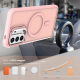 Samsung Galaxy A57 EIDERWOOD Hybrid Case with Kickstand - MagSafe Compatible - Pink