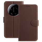 Xiaomi 17 Ultra EIDERWOOD Faux Leather Flip Case with Card Holder & Stand Function - Brown