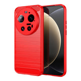 Xiaomi 17 Ultra EIDERWOOD Brushed Carbon Case - Red