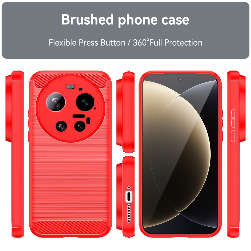 Xiaomi 17 Ultra EIDERWOOD Brushed Carbon Case - Red