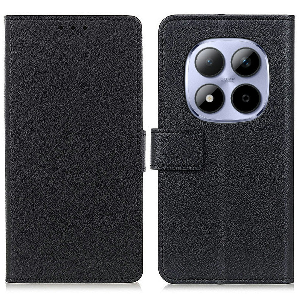 Xiaomi Redmi Note 15 Pro+ (Plus) / Poco M8 Pro (5G) EIDERWOOD Faux Leather Flip Case with Card Holder & Stand Function – Black