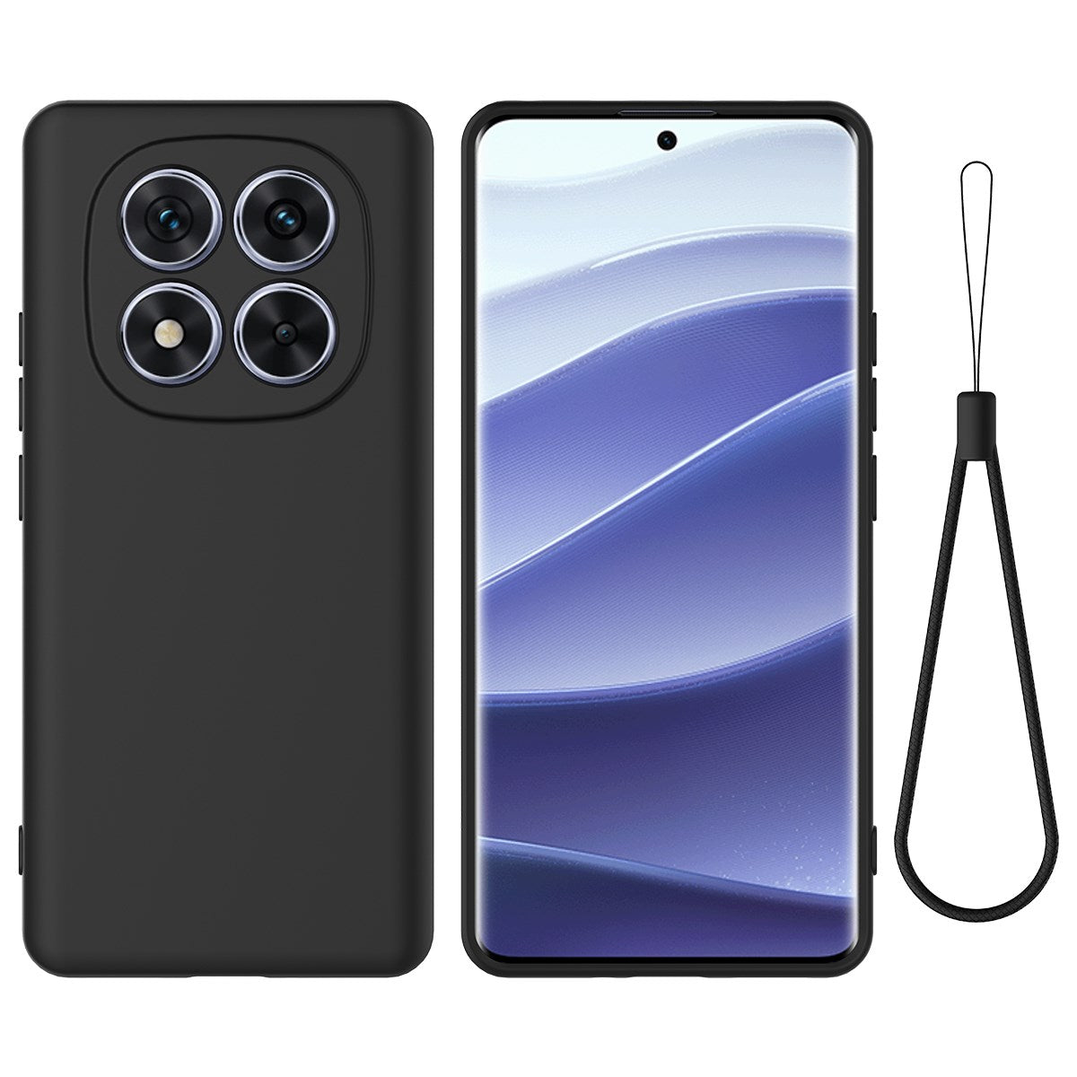Xiaomi Redmi Note 15 Pro (5G) EIDERWOOD Silicone Case with Strap - Black