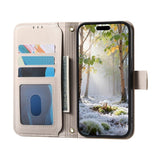 iPhone 18 Pro Max / 17 Pro Max EIDERWOOD Faux Leather Flip Case with Texture & Strap - White