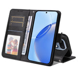 Realme 16 Pro EIDERWOOD Faux Leather Flip Case with Strap - Black