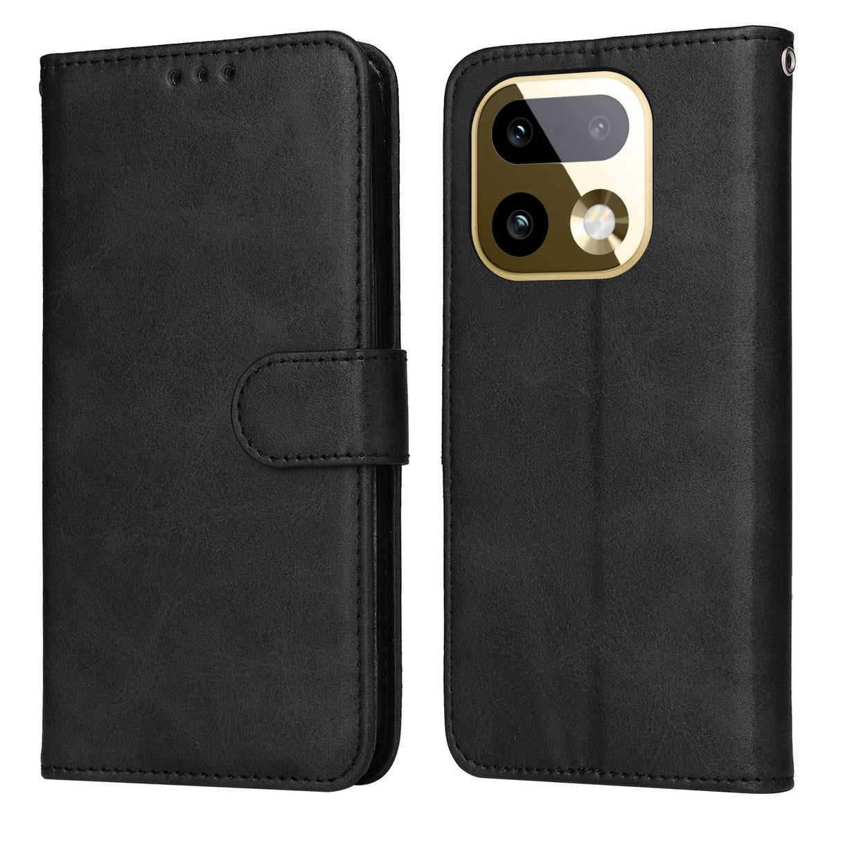 Realme 16 Pro+ EIDERWOOD Faux Leather Flip Case with Strap - Black
