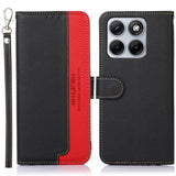 Motorola Edge 70 Fusion EIDERWOOD Faux Leather Flip Case with Strap – Black
