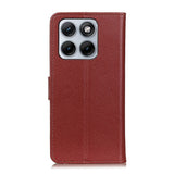 Motorola Edge 70 Fusion EIDERWOOD Faux Leather Flip Case with Card Holder & Stand Function – Brown