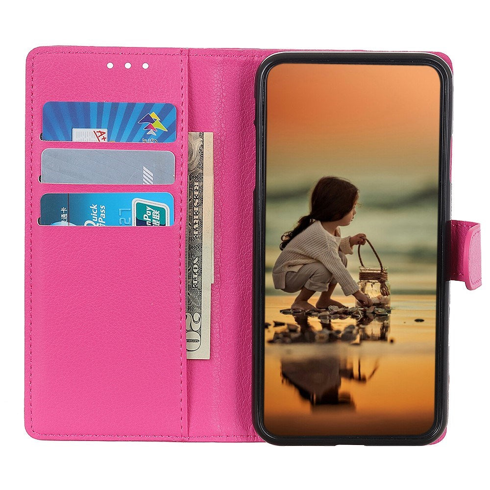 Motorola Edge 70 Fusion EIDERWOOD Faux Leather Flip Case with Card Holder & Stand Function – Pink