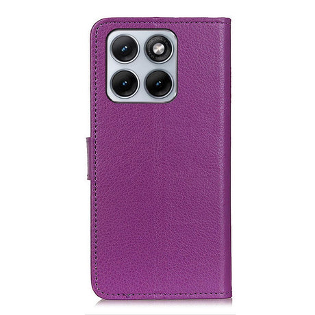 Motorola Edge 70 Fusion EIDERWOOD Faux Leather Flip Case with Card Holder & Stand Function – Purple