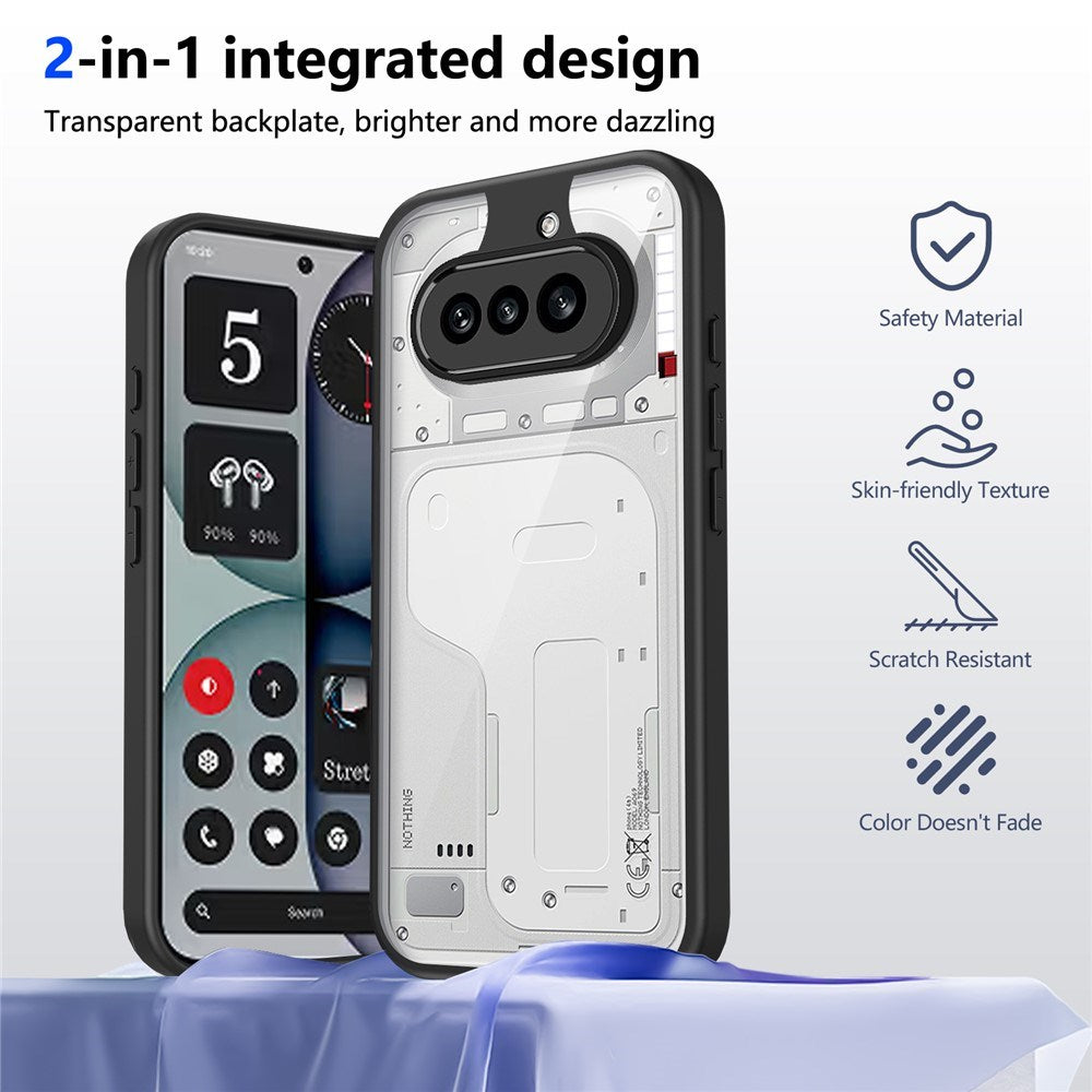 Nothing Phone (4a) Hybrid Mobile Case - Transparent / Black