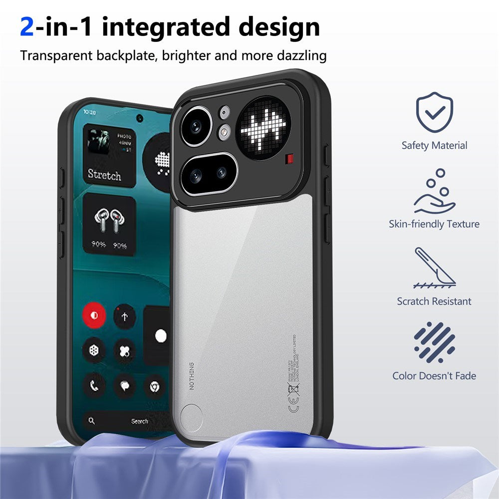 Nothing Phone (4a) Pro Hybrid Mobile Case - Transparent / Black