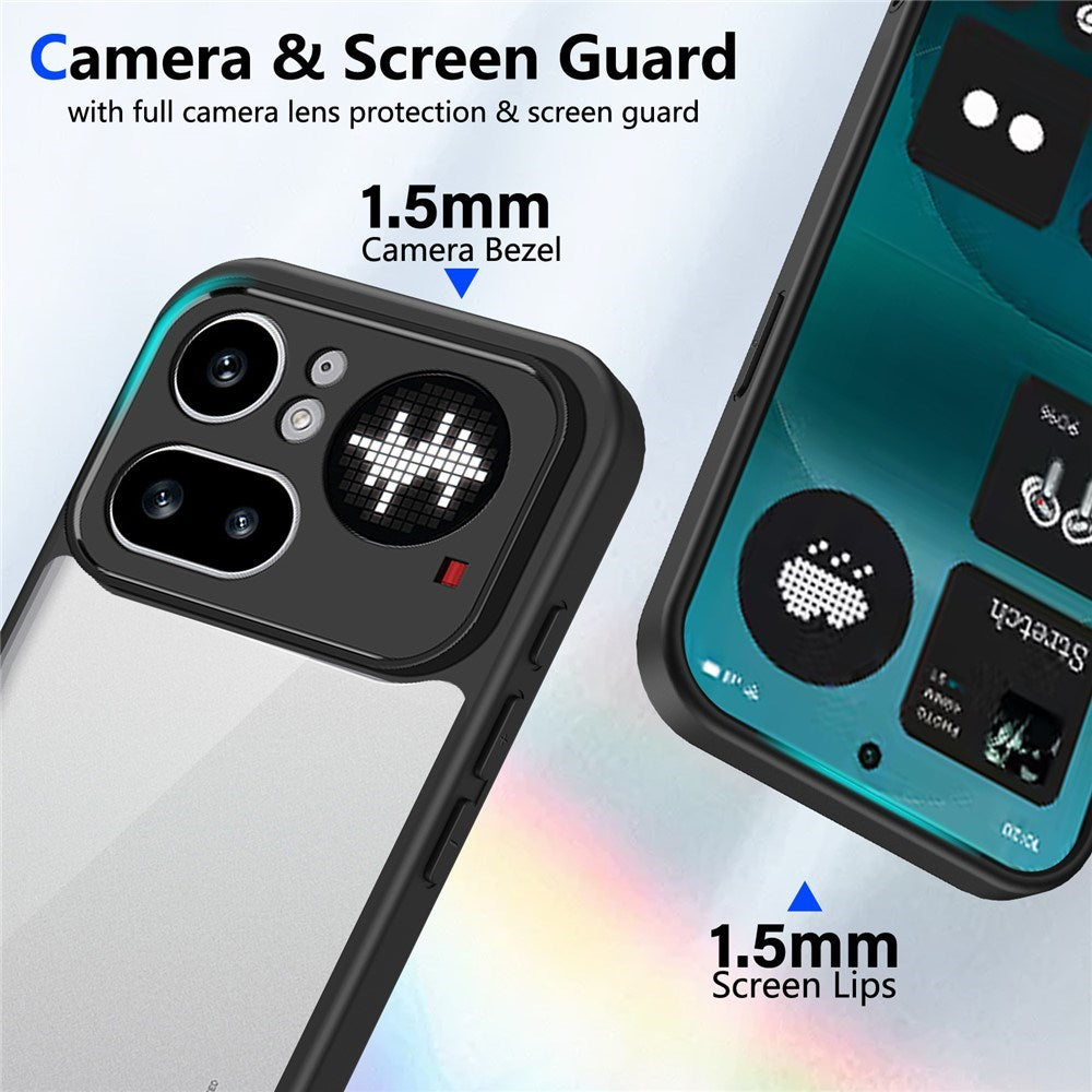 Nothing Phone (4a) Pro Hybrid Mobile Case - Transparent / Black